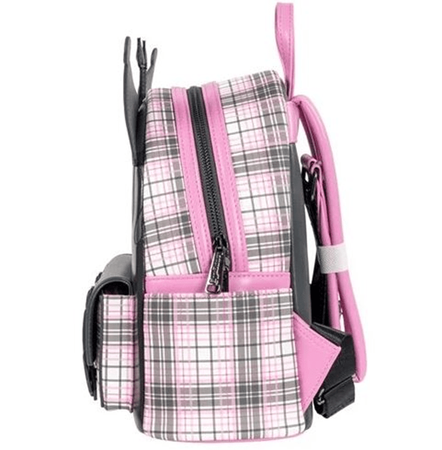 Kuromi Flames Plaid hmv Exclusive Loungefly Mini Backpack - 4