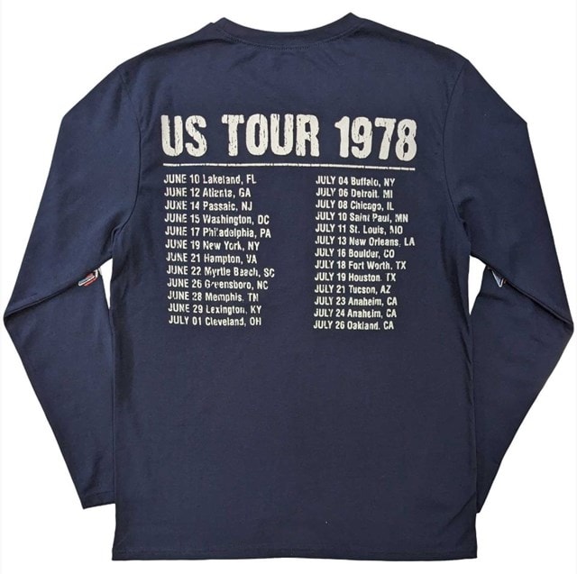 US Tour 78 Rolling Stones Black Long Sleeve Tee (Small) - 2