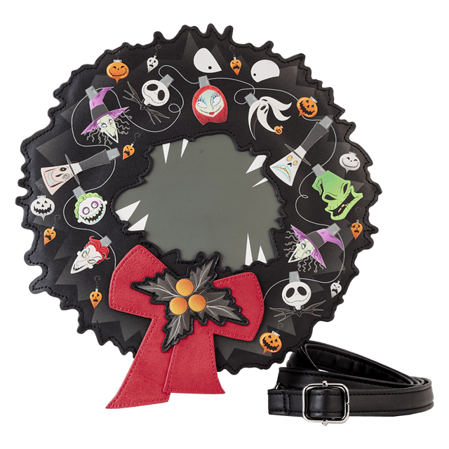 Nightmare Before Christmas Figural Wreath Crossbody Loungefly Bag - 1
