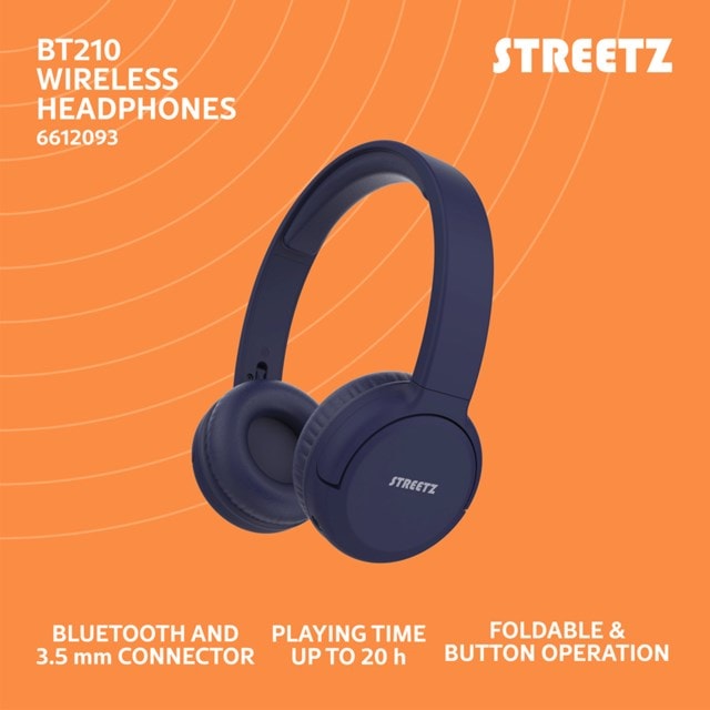 Streetz BT210 Blue Bluetooth Headphones - 8