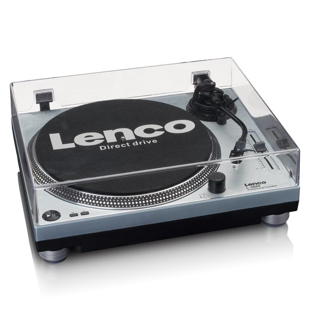 Lenco L-3809ME Silver Direct Drive Turntable - 2