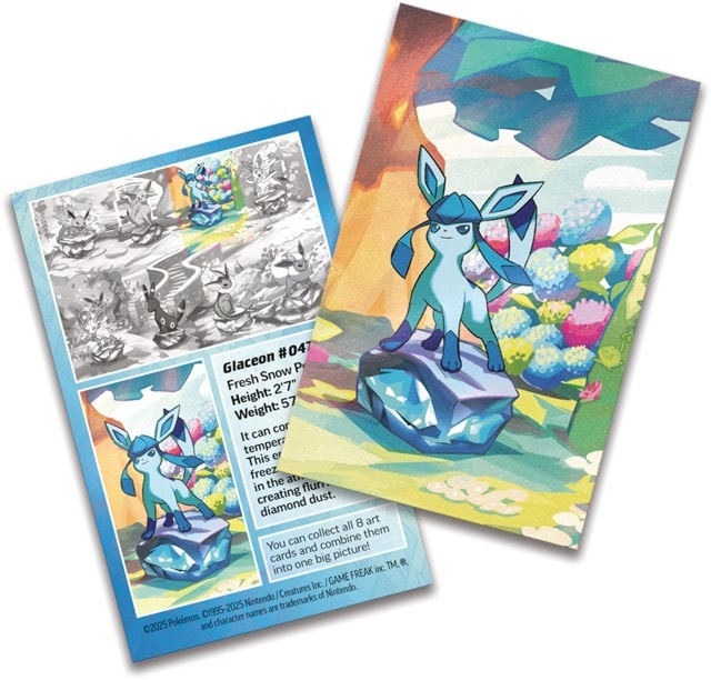 Scarlet & Violet 8.5 Prismatic Evolution Mini Tin Glaceon Pokemon Trading Cards - 3