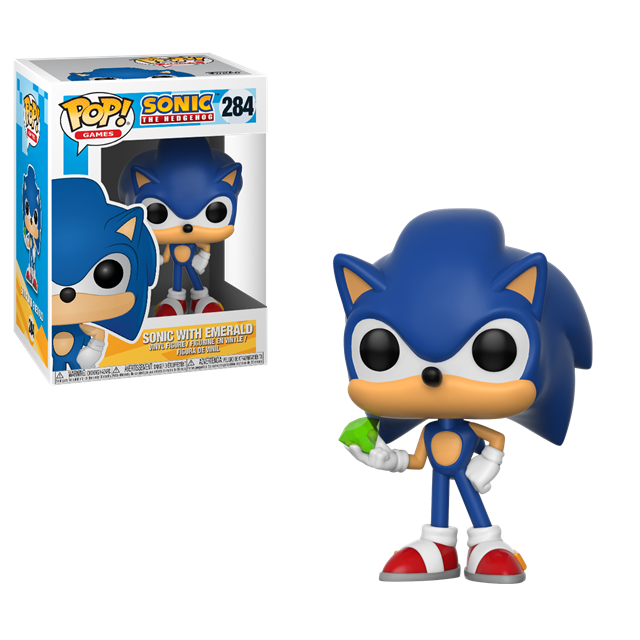 Sonic With Emerald 284 Sonic The Hedgehog Funko Pop Vinyl - 1