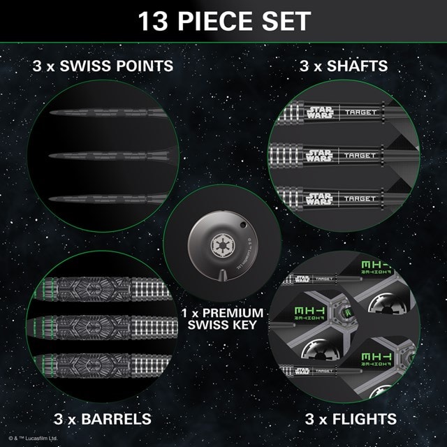 Star Wars TIE Fighter 90% Tungsten Steel 24g Steel Tip Darts - 4