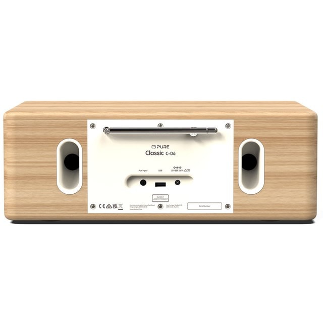 Pure Classic C-D6 Cotton White/Oak Bluetooth CD Player with DAB+/FM Radio - 3