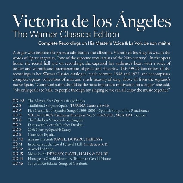 Victoria De Los Angeles: The Warner Classics Edition: Complete Recordings On His Master's Voice & La - 2