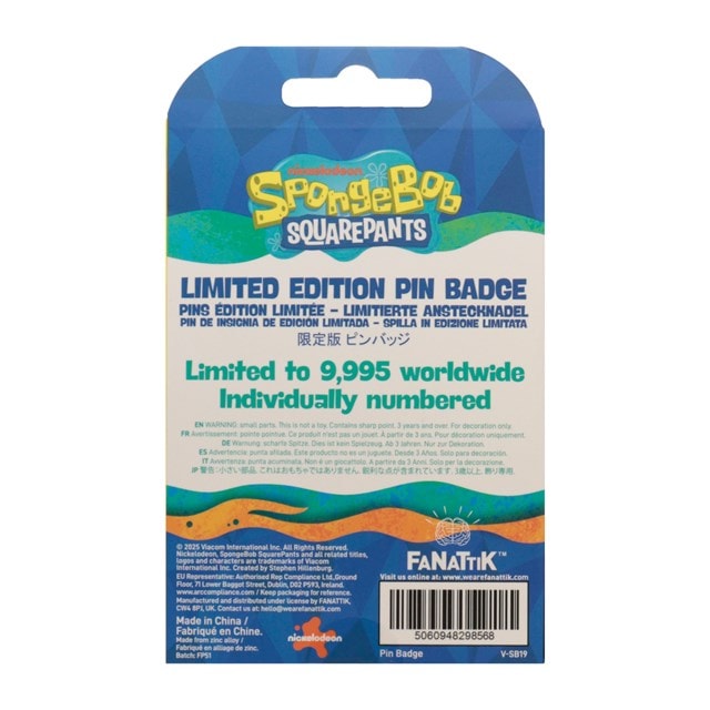 Rainbow SpongeBob SquarePants Pin Badge - 4