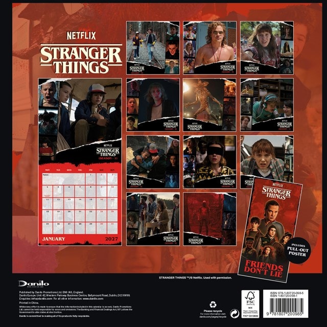 Stranger Things 2027 Square Calendar - 2