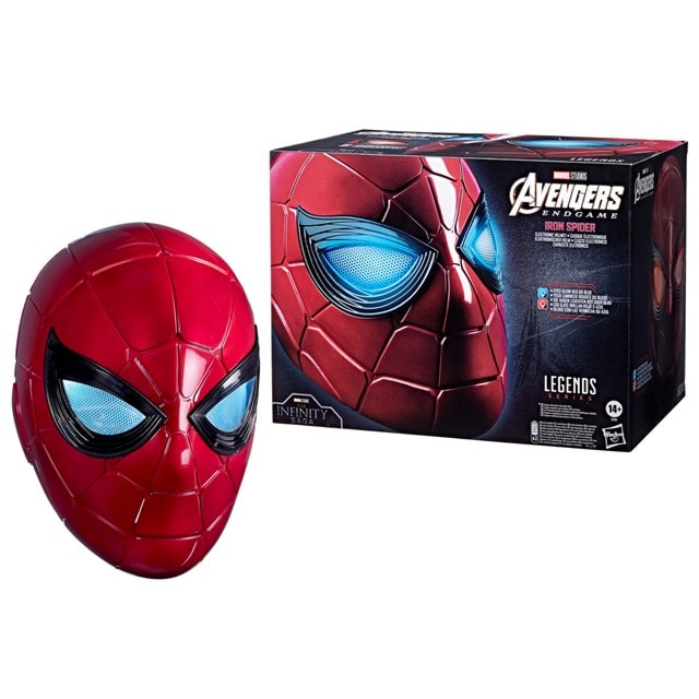 Iron Spider Avengers Endgame Spider-Man Marvel Legends Series Hasbro Electronic Helmet - 9