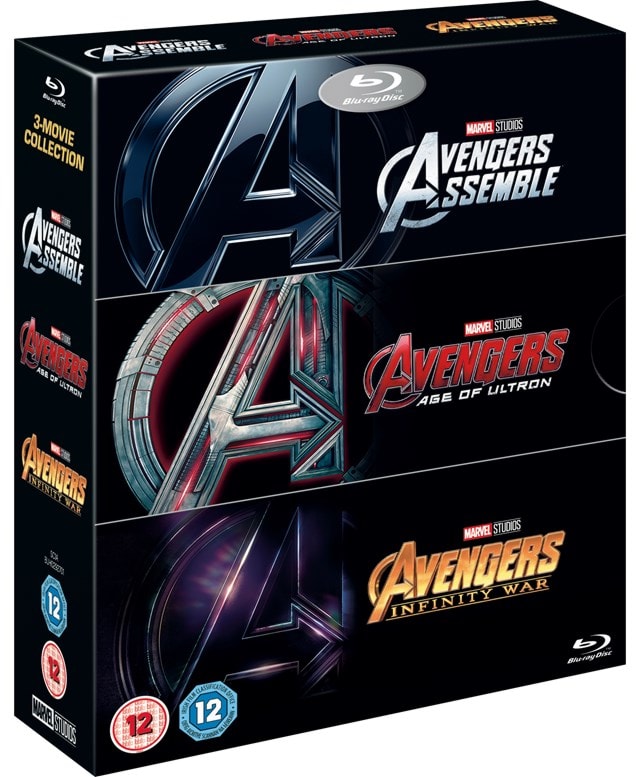 Avengers:　3-movie　Box　£20　Collection　over　Blu-ray　shipping　Set　Free　HMV　Store