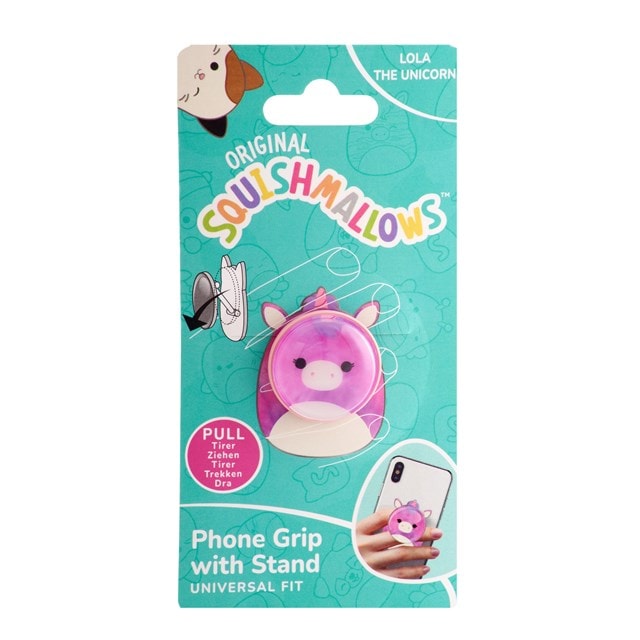 Lazerbuilt Squishmallows Lola the Unicorn Universal Phone Grip & Stand - 1