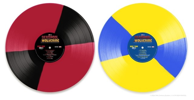 Deadpool & Wolverine Soundtrack - Red/Black & Yellow/Blue 2LP - 2