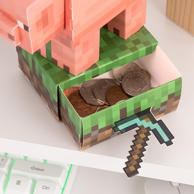 Pig Build Your Own Money Box Minecraft Construction Kit - 3