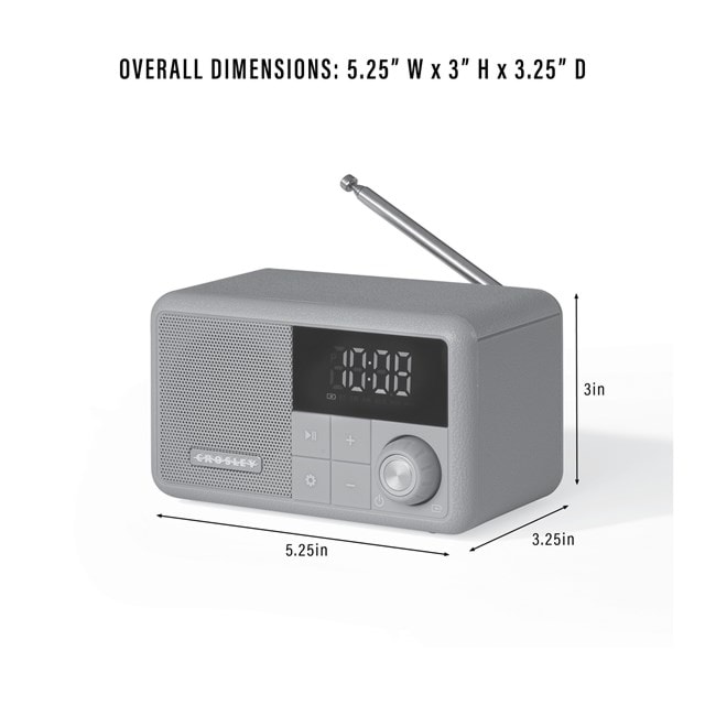 Crosley Cooper Pebble FM Radio & Bluetooth Speaker - 9