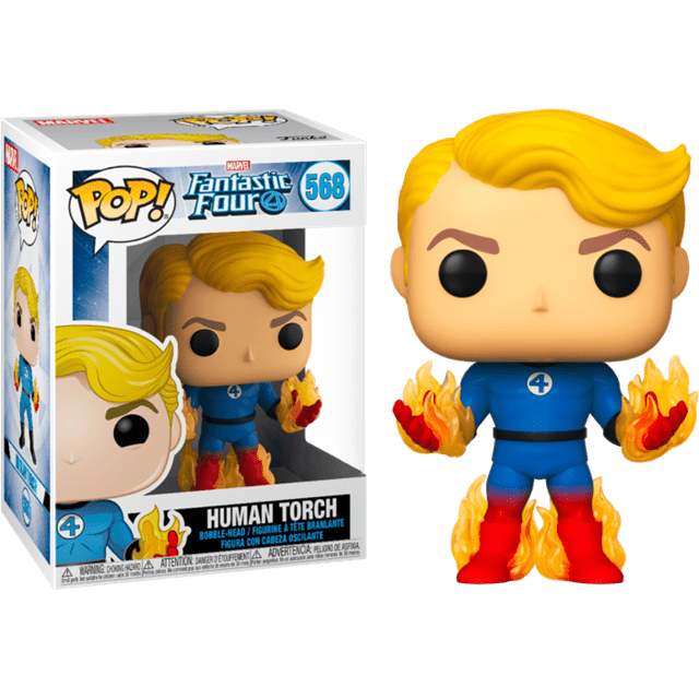 Human Torch With Flames 568 Fantastic Four Funko Pop Vinyl - 1