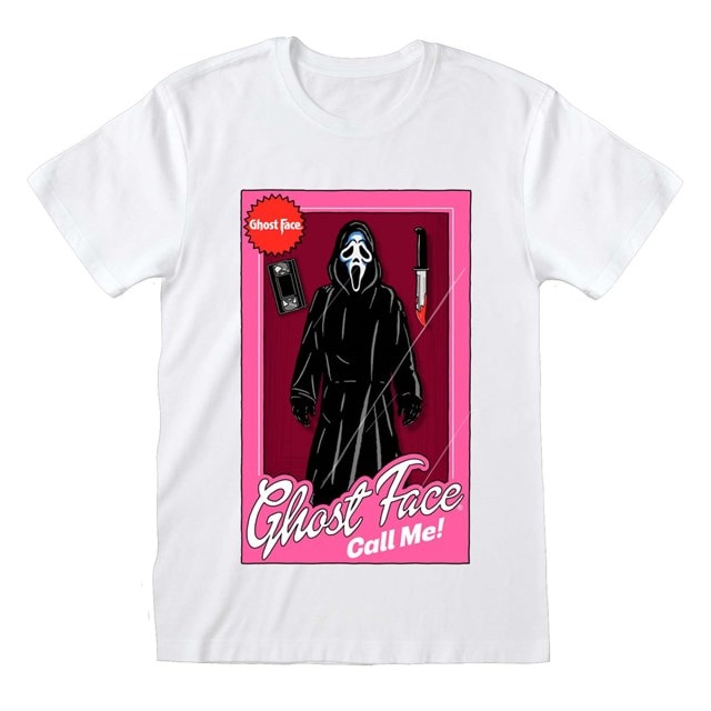 Doll Box Ghost Face White Tee (Small) - 1