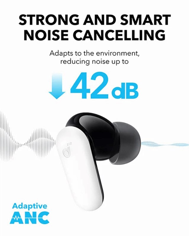 Anker Soundcore R50i White Noise Cancelling True Wireless Bluetooth Earphones - 3