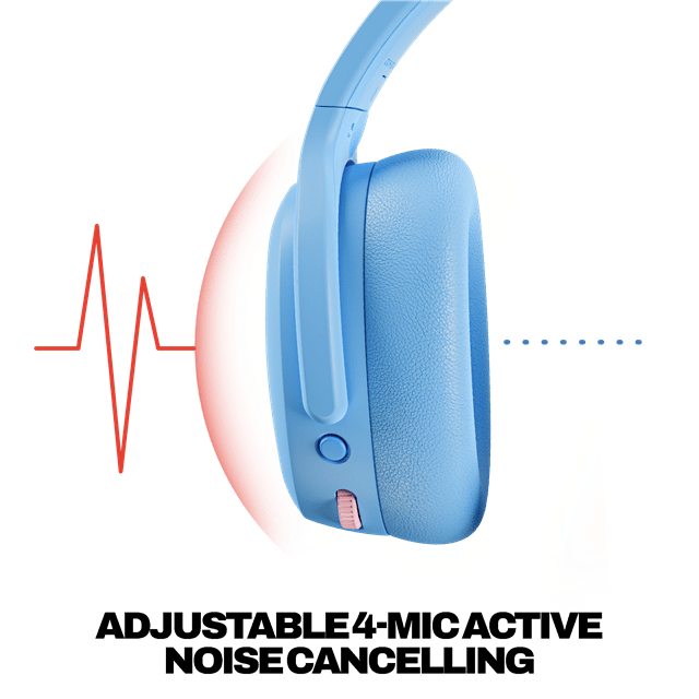 Skullcandy Crusher ANC 2 Preppy Blue Active Noise Cancelling Bluetooth Headphones - 4