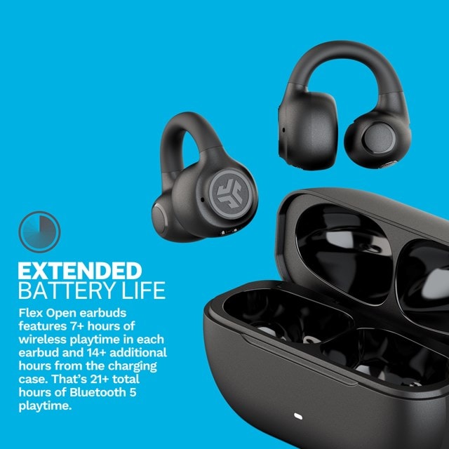 Jlab Flex Black Open Ear Clip True Wireless Bluetooth Earphones - 4