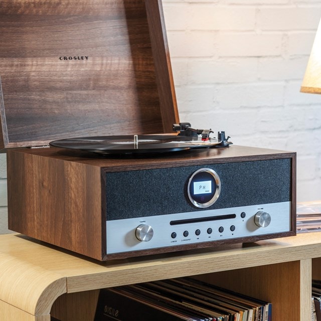Crosley Nash Walnut Turntable with CD Player & AM/FM Radio - 7