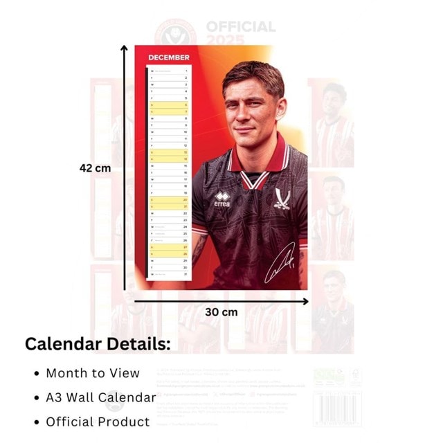 Sheffield United FC 2025 Calendar A3 - 6