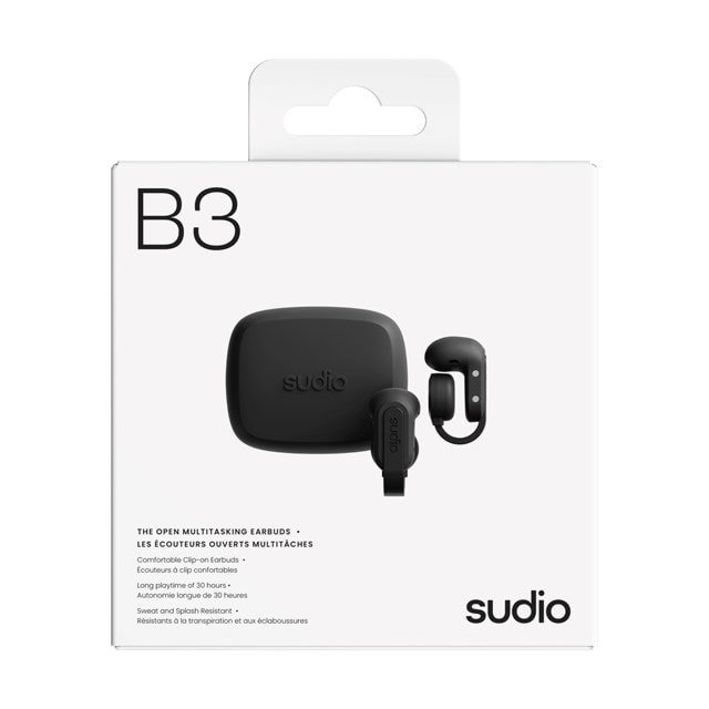 Sudio B3 Black Open Ear True Wireless Bluetooth Earphones - 6