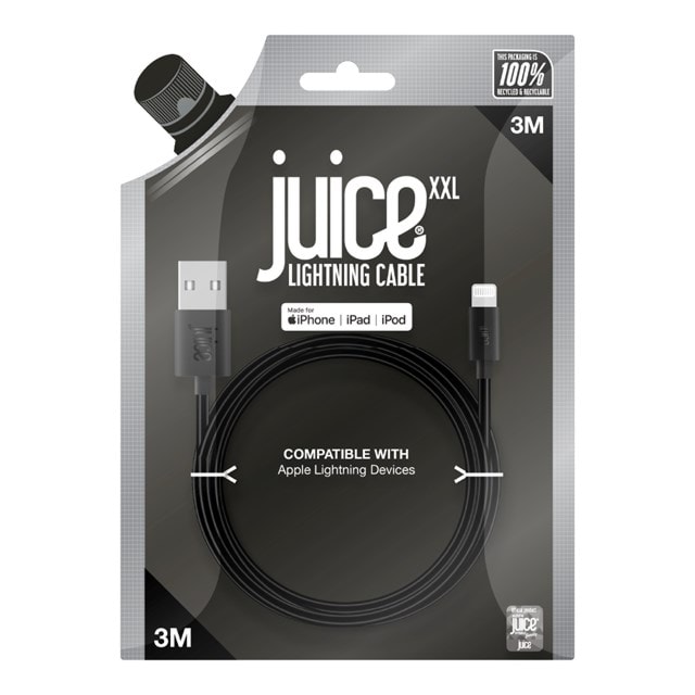 Juice Black Lightning Cable 3M - 3