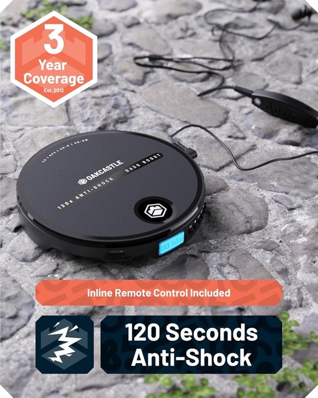 Oakcastle CD10 Black Portable CD Player - 3