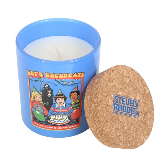 Let's Celebrate One Year Closer To Eternal Darkness Steven Rhodes Lemon Cake Scented Glass Candle - 3
