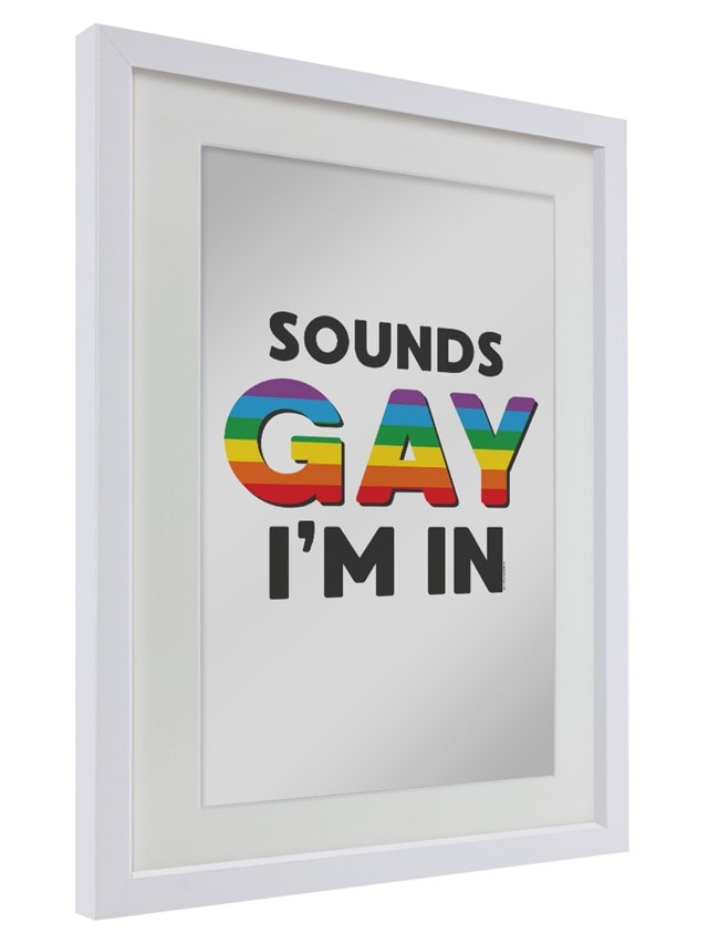 Sounds Gay I'm In Mirrored Tin Sign - 2