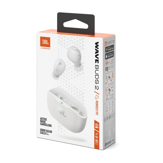 JBL Wave Buds 2 White Noise Cancelling True Wireless Bluetooth Earphones - 8