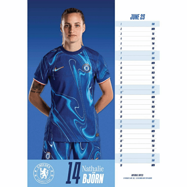 Chelsea FC Women 2025 Calendar A3 - 2