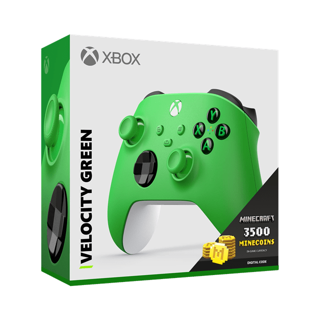 Xbox Wireless Controller - Green + 1720 Minecoins Voucher - 2