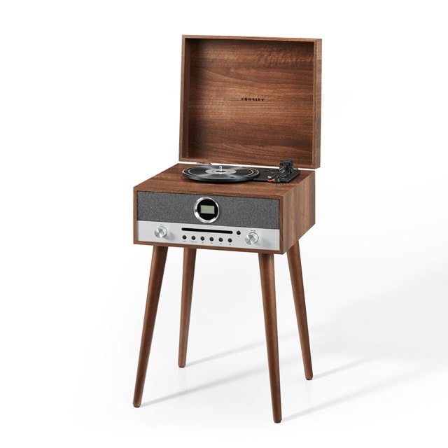 Crosley Nash Walnut Turntable with CD Player & AM/FM Radio - 22