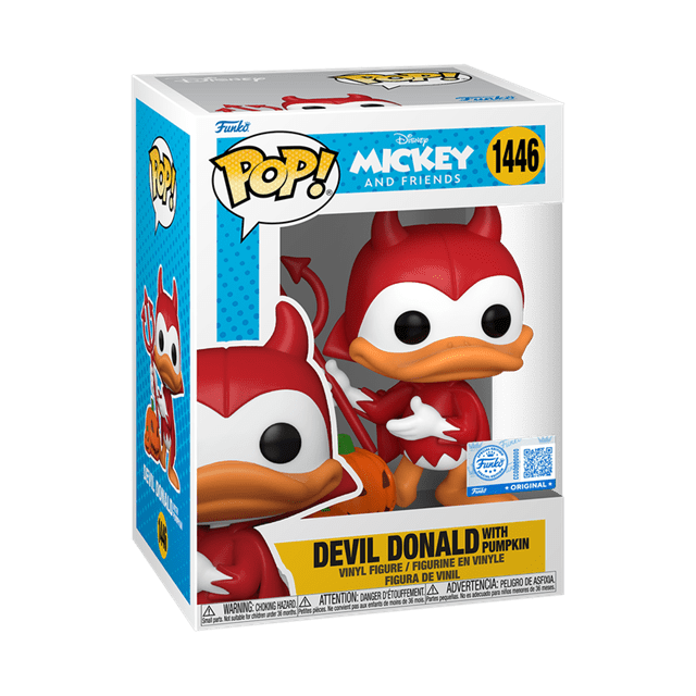 Devil Donald With Pumpkin With Chance Of Chase 1446 Disney Funko Pop Vinyl - 2
