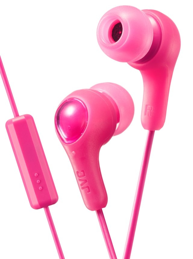 JVC Gumy Pink Earphones w/mic - 1