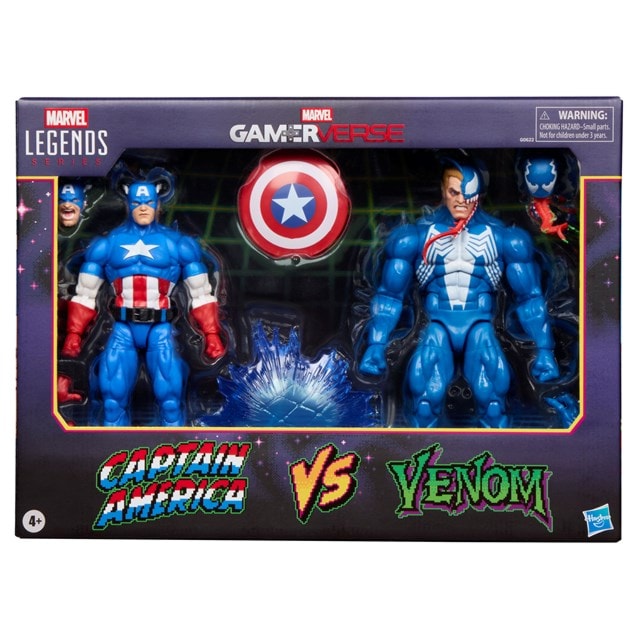 Gamerverse Captain America vs Venom Marvel Legends Series Hasbro Action Figure - 12