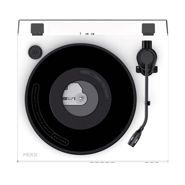 Mixx Audio Analog Plus White Fully Automatic Bluetooth Turntable & CD Player - 8