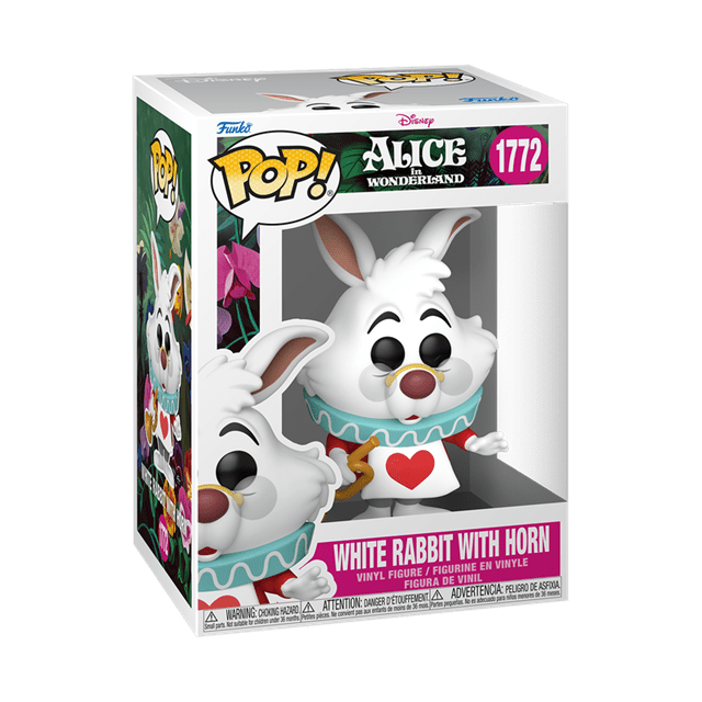 White Rabbit With Horn 1772 Alice In Wonderland Funko Pop Vinyl - 2