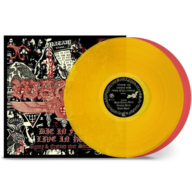 Die in Fire: Live in Hell - Limited Edition Transparent Yellow & Red 2LP - 1