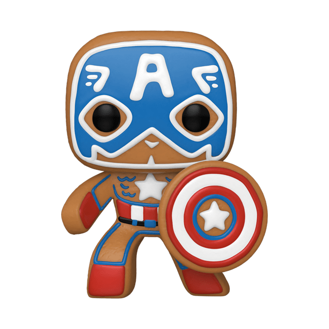Gingerbread Captain America (933): Holiday: Marvel Pop Vinyl - 1