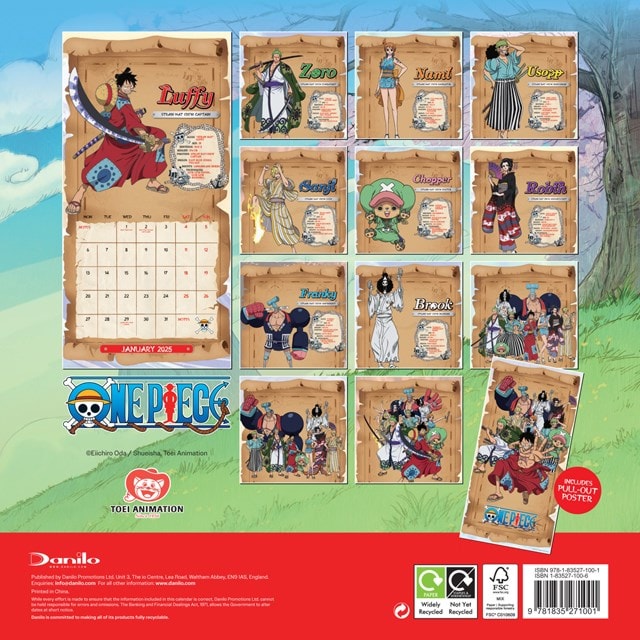 One Piece 2025 Square Calendar - 2