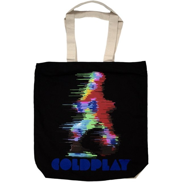 Coldplay Fuzzy Man Every Teardrop Is A Waterfall Black & Natural Cotton Tote Bag - 1