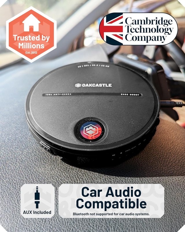 Oakcastle CD10 Black Portable CD Player - 5