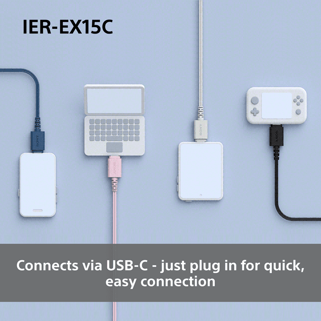 Sony IER-EX15C Blue USB-C Earphones - 2