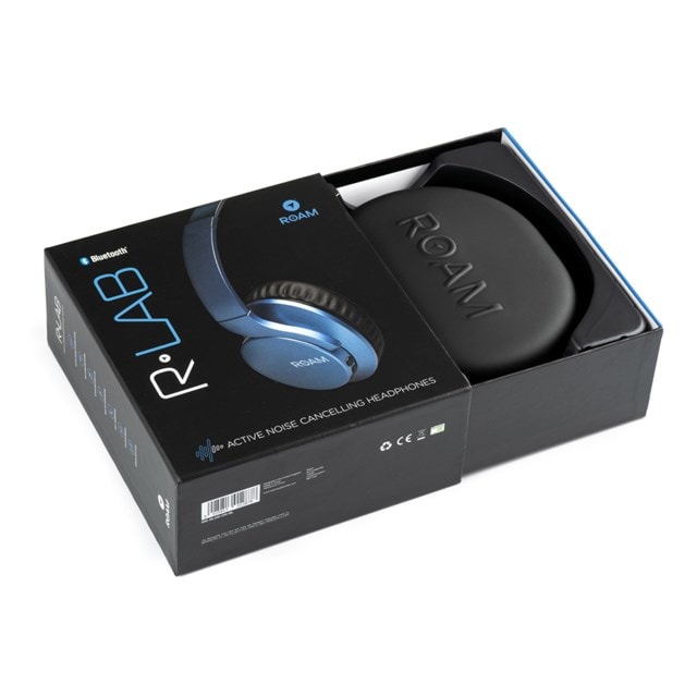Roam R-Lab Metallic Blue Bluetooth Active Noise Cancelling Headphones - 5
