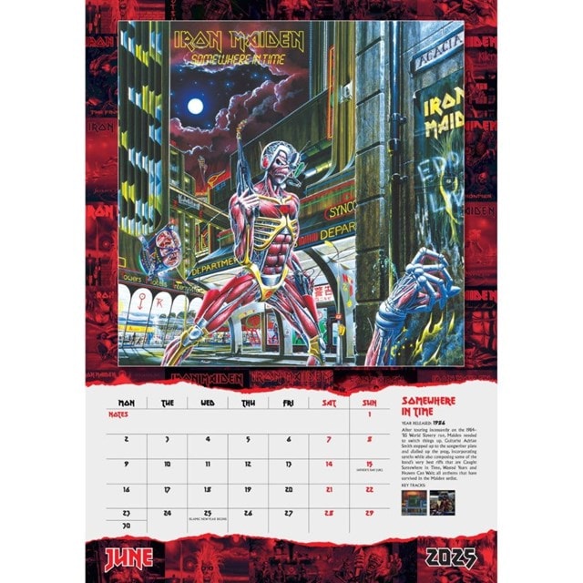 Iron Maiden 2025 A3 Calendar - 4