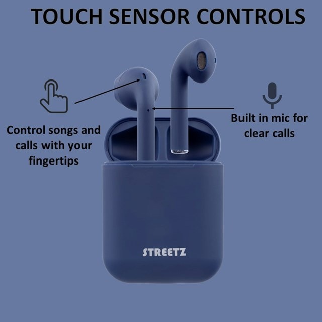 Streetz TWS-0009 Blue True Wireless Bluetooth Earphones - 4