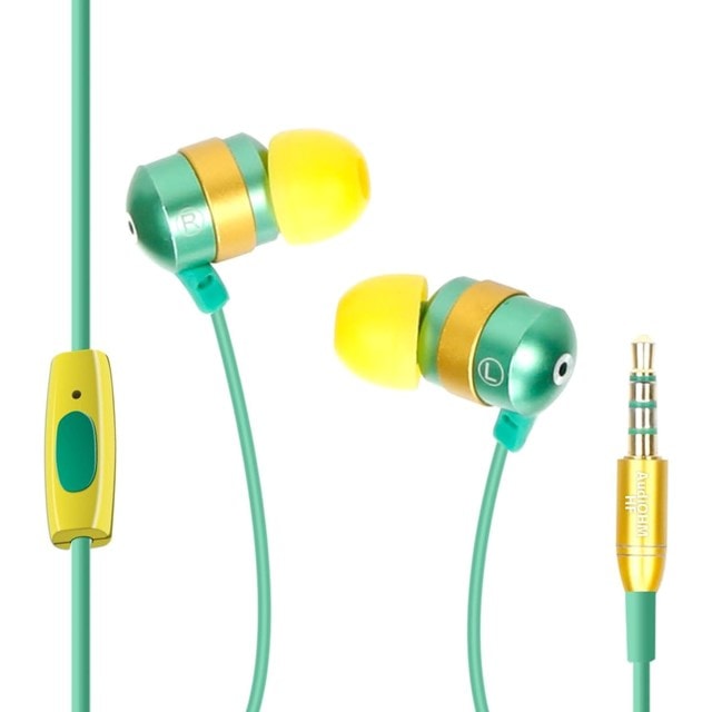 GoGroove AudiOHM HF Green Earphones - 1