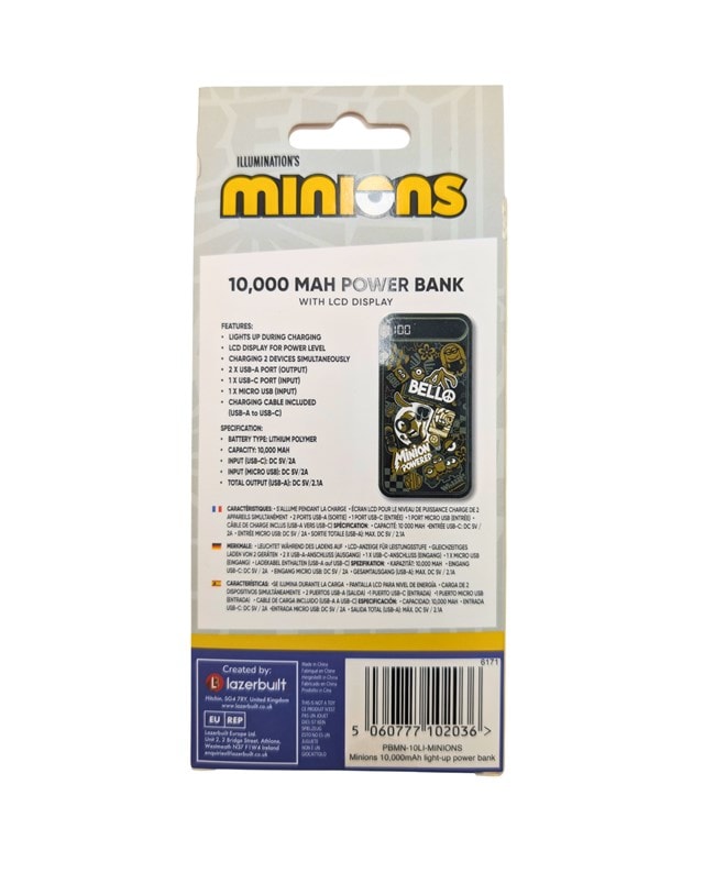 Lazerbuilt Minions Light-Up 10000Mah Power Bank - 3